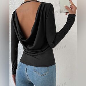 NWOT Draped Back Top